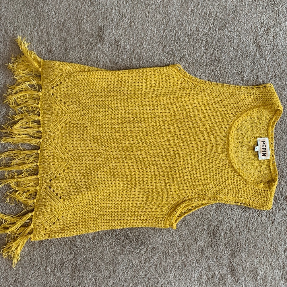 Pepin sleeveless top with fray